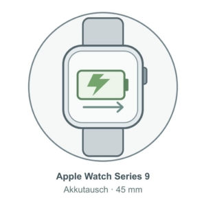 Illustration: Apple Watch Series 9 (45 mm) – Akkutausch