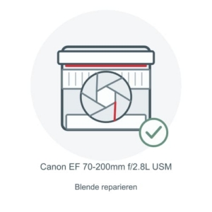 Canon EF 70-200mm f/2.8L USM ERR01-/ERR99-Blendenreparatur – Reparatur-Icon