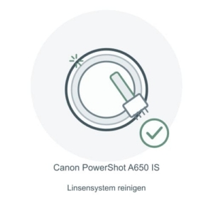 Canon PowerShot A650 IS Linseninnenreinigung – Reparatur-Icon
