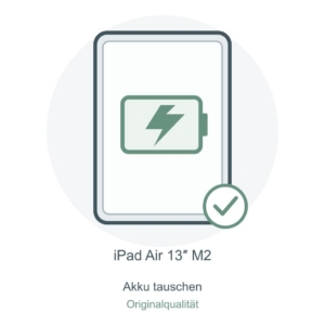 Illustration: iPad Air 13″ M2 – Akkutausch mit Originalteil