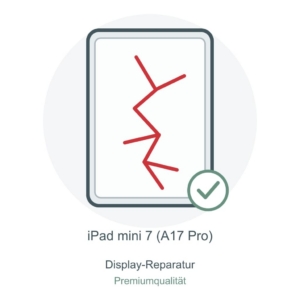 Illustration: iPad mini 7 (A17 Pro) – Display-Reparatur in Premiumqualität