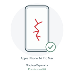 Illustration: iPhone 14 Pro Max – Display-Reparatur – Premiumqualität