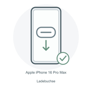 Illustration: iPhone 16 Pro Max – Ladebuchse reparieren