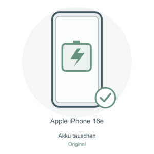 Illustration: iPhone 16e – Akku tauschen – Original