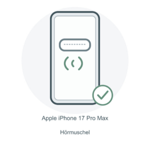 Illustration: iPhone 17 Pro Max – Hörmuschel reparieren