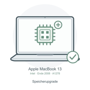 A1278 MacBook Speicherupgrade – Symbol für RAM und SSD