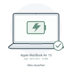 A1369 Akku tauschen – Reparatursymbol für MacBook Air 13″