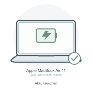 A1465 Akku tauschen – Reparatursymbol für MacBook Air 11″