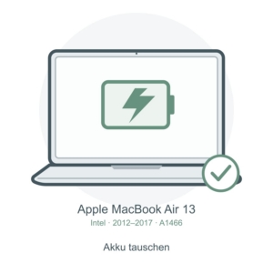 A1466 Akku tauschen – Reparatursymbol für MacBook Air 13″