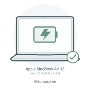 A1932 Akku tauschen – Reparatursymbol für MacBook Air 13″