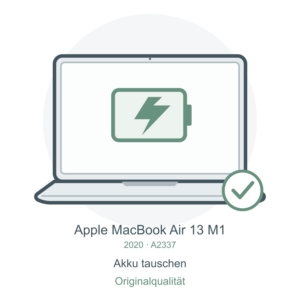 A2337 Originalakku tauschen – Reparatursymbol für MacBook Air 13″ M1