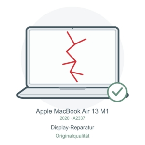 A2337 Originaldisplay tauschen – Reparatursymbol für MacBook Air 13″ M1
