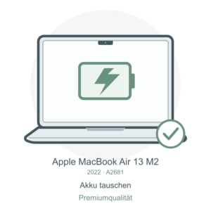 A2681 Akku tauschen in Premiumqualität – Reparatursymbol für MacBook Air 13″ M2
