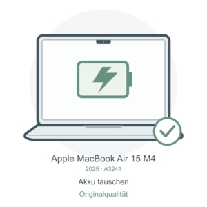 A3241 Originalakku tauschen – Reparatursymbol für MacBook Air 15″ M4