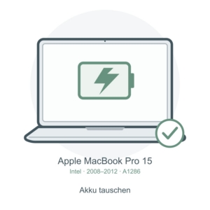A1286 Akku tauschen – Reparatursymbol für MacBook Pro 15″