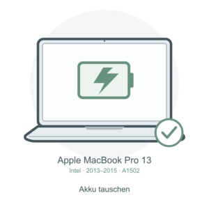 A1502 Akku tauschen – Reparatursymbol für MacBook Pro 13″