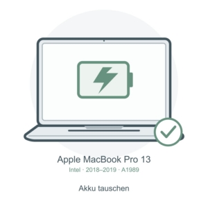 A1989 Akku tauschen – Reparatursymbol für MacBook Pro 13″