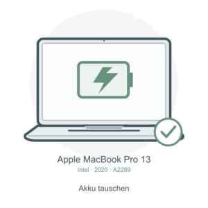 A2289 Akku tauschen – Reparatursymbol für MacBook Pro 13″