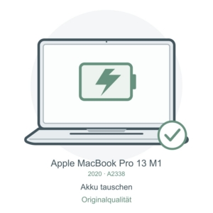 A2338 M1 Originalakku tauschen – Reparatursymbol für MacBook Pro 13″ M1