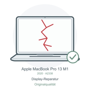 A2338 M1 Originaldisplay tauschen – Reparatursymbol für MacBook Pro 13″ M1