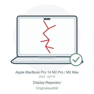 A2779 Originaldisplay tauschen – Reparatursymbol für MacBook Pro 14″ M2 Pro / M2 Max