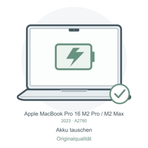 A2780 Originalakku tauschen – Reparatursymbol für MacBook Pro 16″ M2 Pro / M2 Max