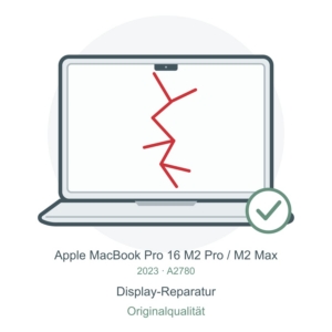 A2780 Originaldisplay tauschen – Reparatursymbol für MacBook Pro 16″ M2 Pro / M2 Max