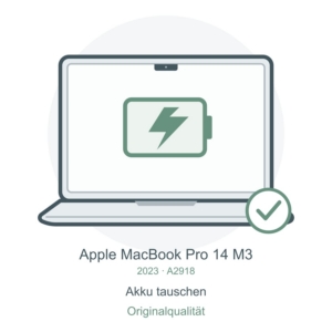 A2918 Originalakku tauschen – Reparatursymbol für MacBook Pro 14″ M3