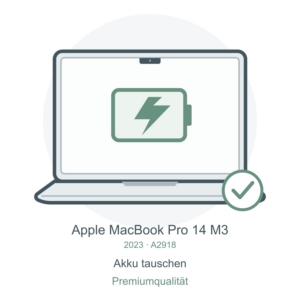 A2918 Akku tauschen in Premiumqualität – Reparatursymbol für MacBook Pro 14″ M3