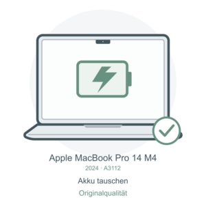 A3112 Originalakku tauschen – Reparatursymbol für MacBook Pro 14″ M4