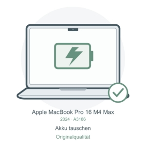 A3186 Originalakku tauschen – Reparatursymbol für MacBook Pro 16″ M4 Max