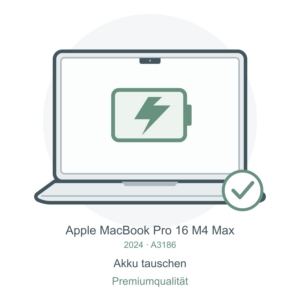 A3186 Akku tauschen in Premiumqualität – Reparatursymbol für MacBook Pro 16″ M4 Max