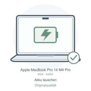 A3401 Originalakku tauschen – Reparatursymbol für MacBook Pro 14″ M4 Pro