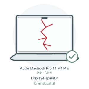 A3401 Originaldisplay tauschen – Reparatursymbol für MacBook Pro 14″ M4 Pro